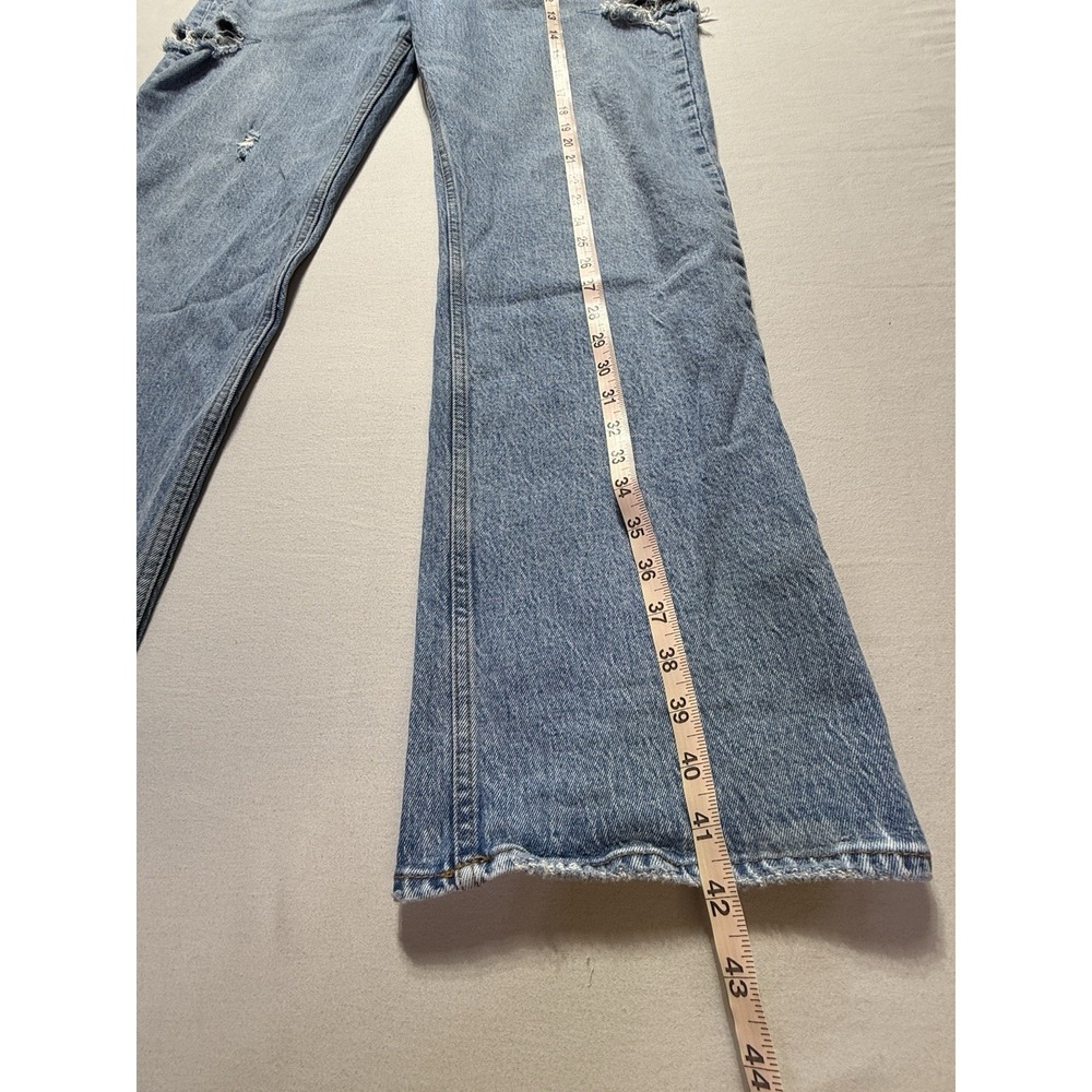 Abercrombie Fitch 90s Baggy Low Rise Light Wash Distressed Wide Leg Jeans W30 - Picture 4 of 8